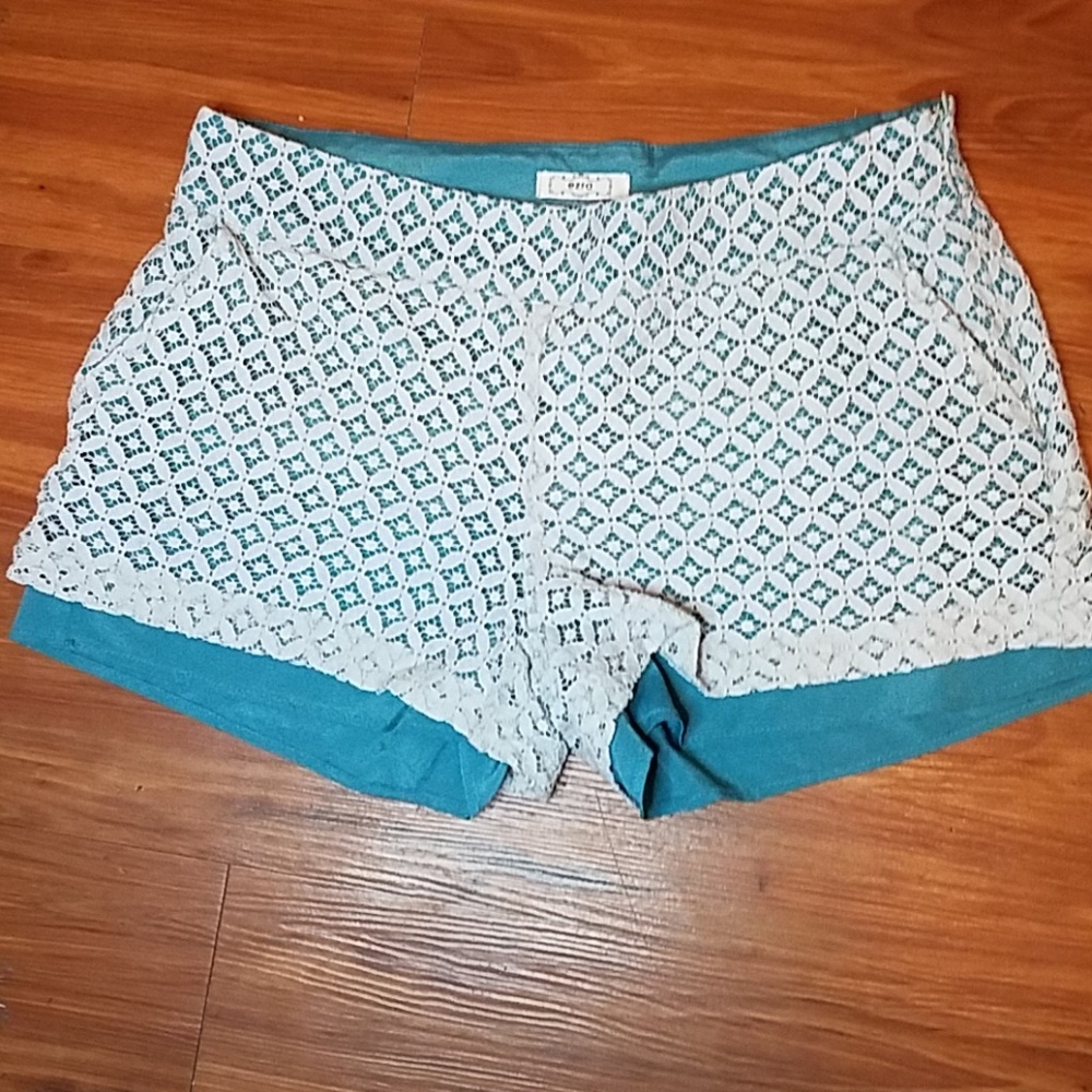 🧚Lace Shorts - Teal - With Pockets